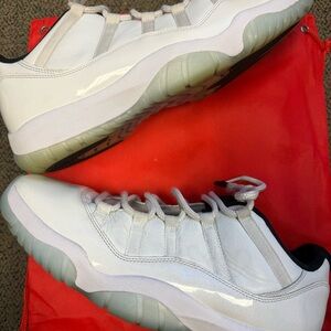 Jordan 11 Retro Low Legend Blue - White and Gray Sneakers